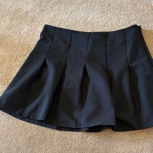 Kiabi Black Pleated Mini Skirt
